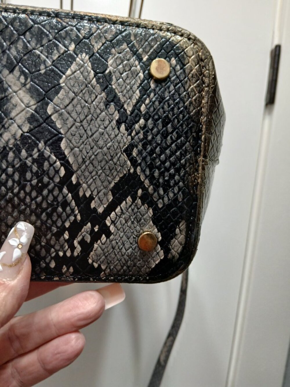 Kate Landry Python Satchel - Picture 5 of 8